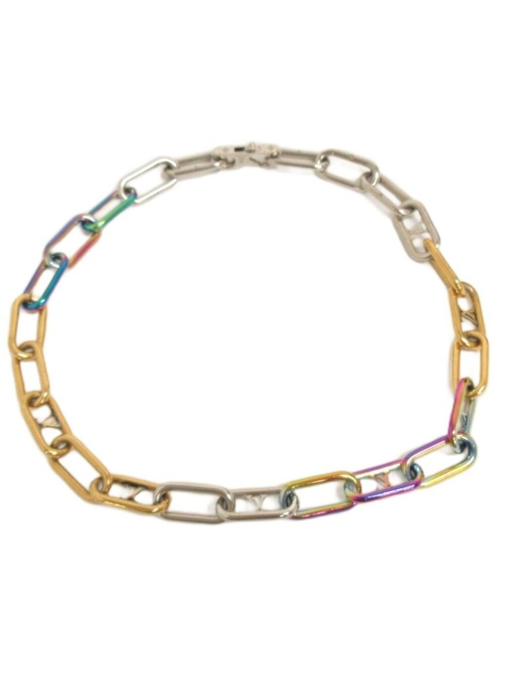 Louis Vuitton Collier Signature Chain Monogram Necklace Multicolor - Picture 3 of 8